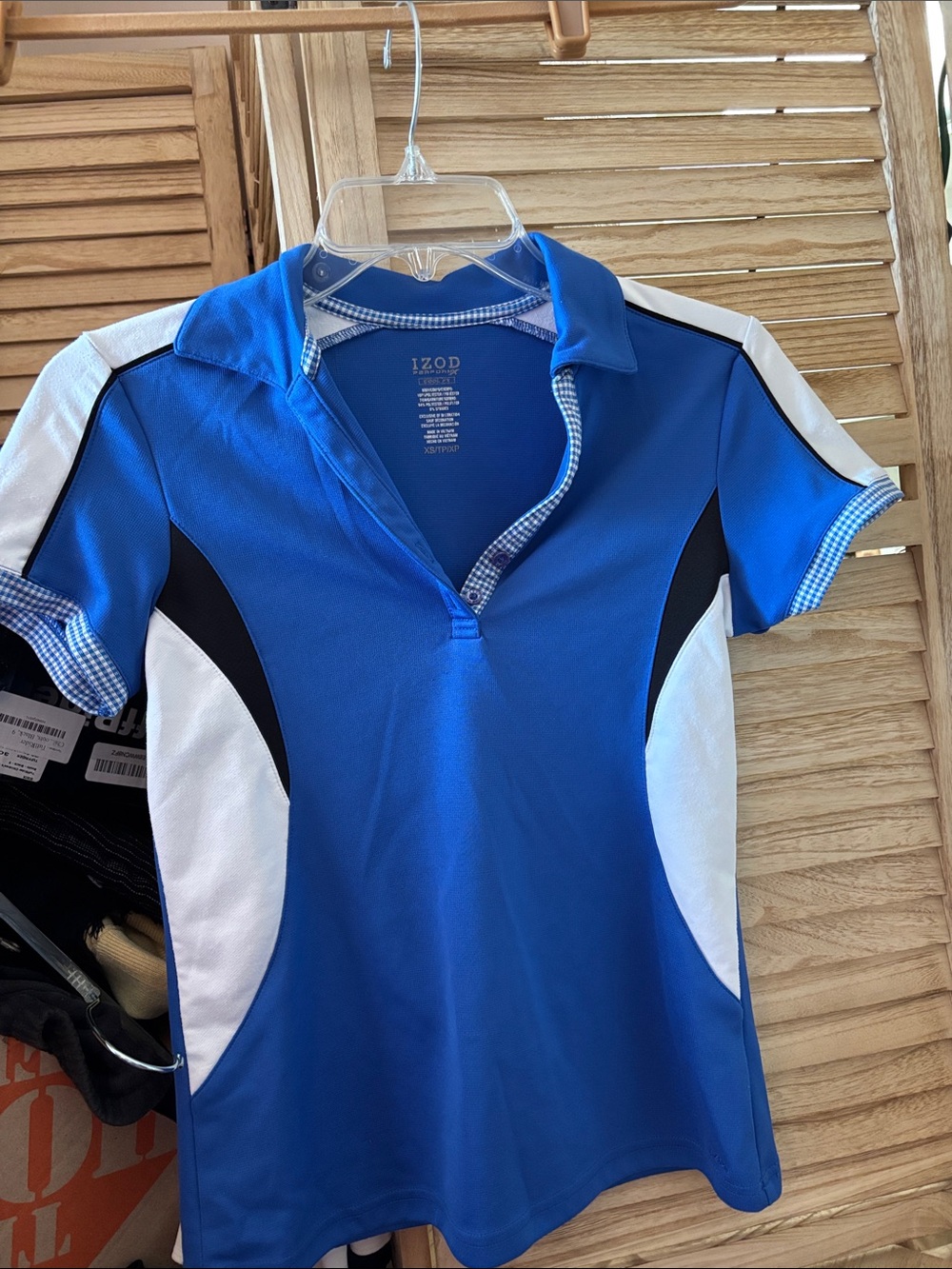 IZOD Ladies Blue Polo Performance Top XS